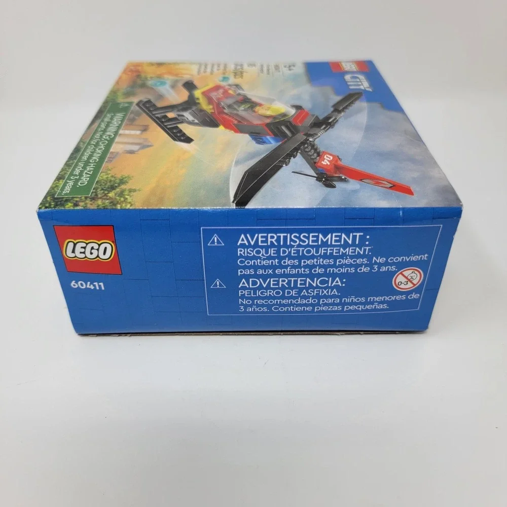New! LEGO City 60411 Fire Rescue Helicopter Building Toy 85 pieces - Ages 5+